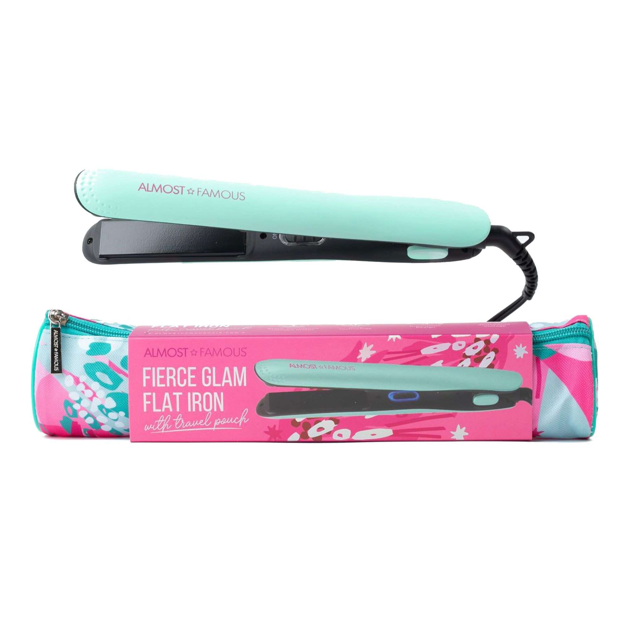 "Fierce Glam" Flat Iron with Travel Pouch